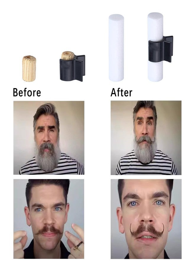 فلاين أداة تشكيل لحية المقود، زوجان من أدوات تجعيد الشارب المحمولة للرجال، أداة تشكيل اللحية، هدايا للأب، الابن، الزوج، الحبيب (صغير/متوسط) - Image 2